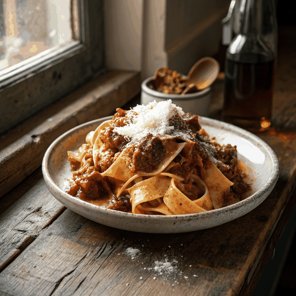 Pappardelle con ragù di cinghiale